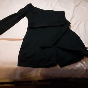 Off shoulder black romper
